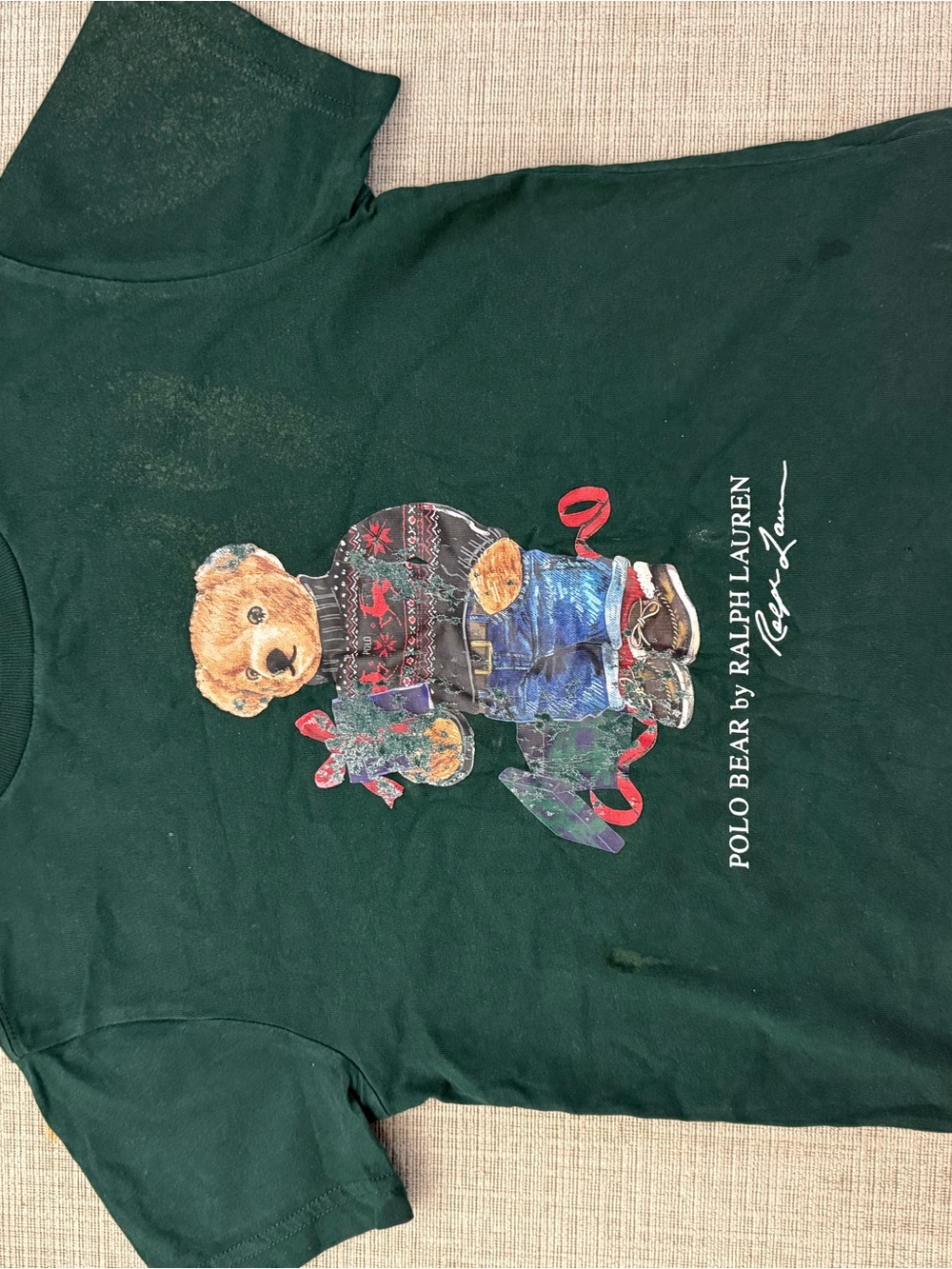 Polo Ralph Lauren Dark Green Bear Graphic Tee